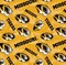 Licensed NCAA University of Missouri Tone on Tone Cotton Fabric by the Yard
